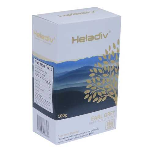 Чай листовой черный Heladiv earl grey 100 г в Билла