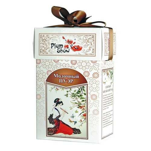Чай Plum Snow Молочный Пуэр, чёрный листовой, 100 гр в Билла