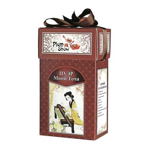 Чай Plum Snow Пуэр Мини Точа, чёрный листовой, 100 гр в Билла