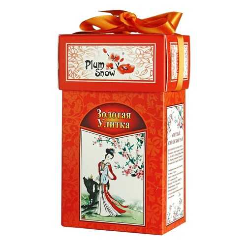 Чай Plum Snow Золотая Улитка, чёрный листовой, 100 гр в Билла