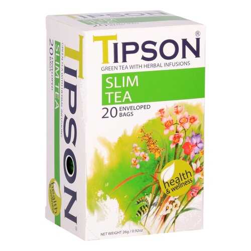 Чай Tipson Slim tea, зеленый с добавками, 20 пакетиков в Билла