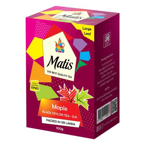 Чай весовой черный Матис Maple O.P. 100 г в Билла