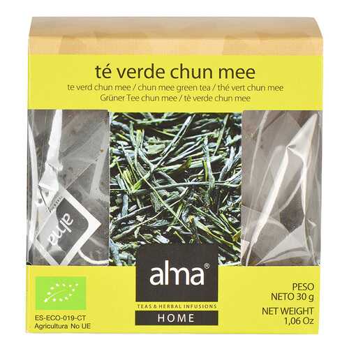 Чай зеленый Alma Home Organic Чунь Ми COFFEE-CENTER S.L. 15*2 г в Билла