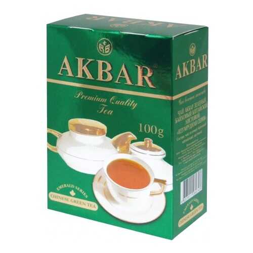 Чай зеленый листовой Akbar изумрудная серия 100 г в Билла