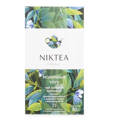 Чай зеленый NikTea молочный улун байховый мелкий ароматизированный 25 пакетиков в Билла