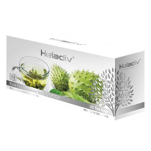 Чай зеленый пакетированный Heladiv GT soursop green tea 25 пакетиков в Билла