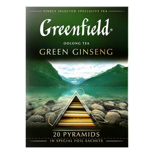 Чай зеленый в пирамидках Greenfield Green Ginseng 20 пакетиков в Билла