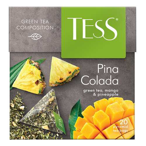Чай зеленый в пирамидках Tess Pina Colada 20 пакетиков в Билла