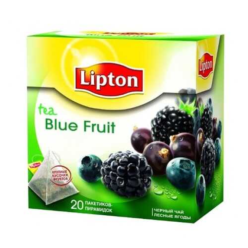 Черный чай Lipton blue fruit tea 20 пакетиков в Билла