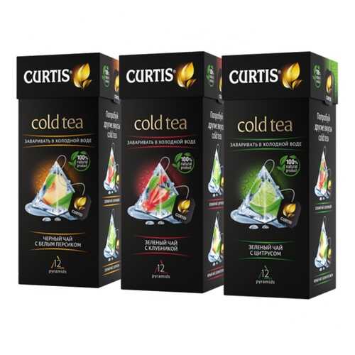 Набор чая Curtis Cold tea, ассорти , 12 пирамидок х 3 упаковки в Билла