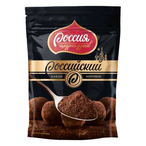 Какао-порошок Российский для приготовления десертов и напитков 100 г в Билла