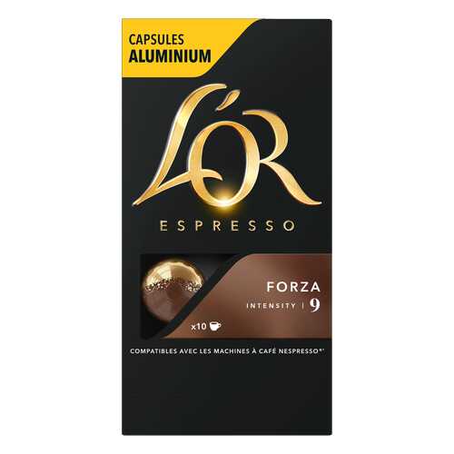 Капсулы L’OR Espresso Forza для кофемашин Nespresso 10 капсул в Билла