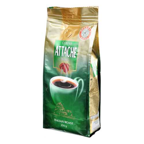 Кофе куппо Attache итальянской обжарки зерно 250 г в Билла