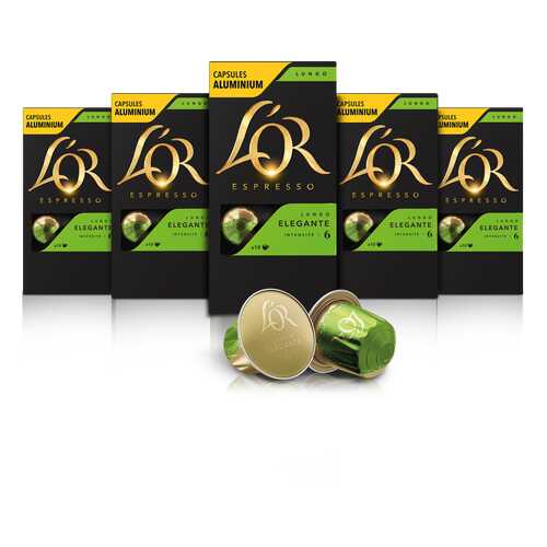 Набор кофе в капсулах L’OR Espresso Lungo Elegante 10 упаковок в Билла