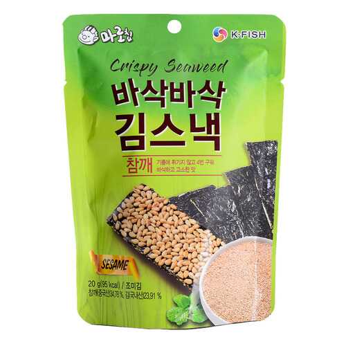 Чипсы хрустящие Marochip из морских водорослей с кунжутом 20 г в Билла