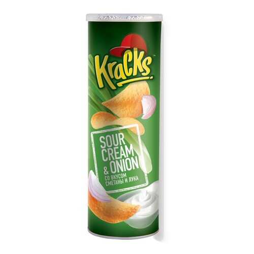 Чипсы картофельные т.з. Кракс (Kracks) со вкусом сметаны и лука 110г в Билла