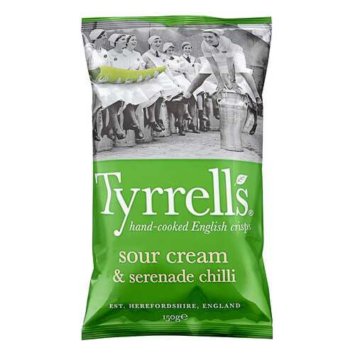 Чипсы картофельные TYRRELLS со вкусом сметаны и острого стручкового перца 150г в Билла