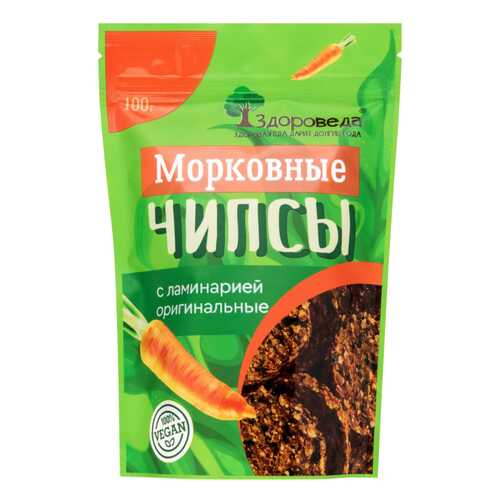 Чипсы морковные Здороведа с ламинарией оригинальные 100 г в Билла