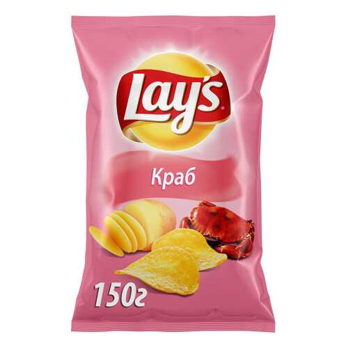 Картофельные чипсы Lay's краб 150 г в Билла