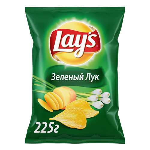 Картофельные чипсы Lay's зеленый лук 225 г в Билла