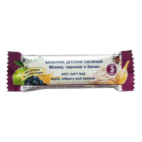 Батончик детский Fleur alpine овсяный с яблоком, черникой и бананом с 3-х лет 23 г в Билла