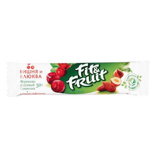 Батончик фруктово-ореховый Fit&Fruit вишня и клюква 30 г в Билла