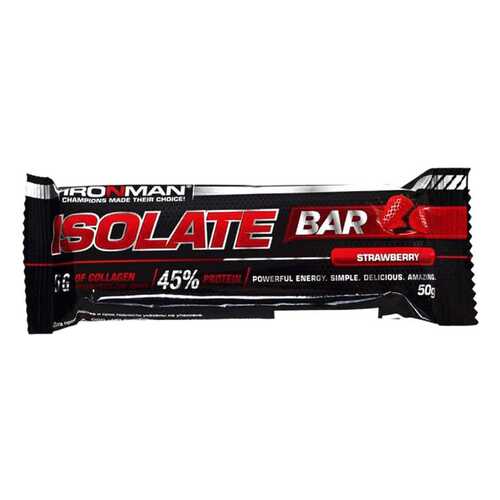 Батончик глазированный Ironman isolate bar клубника 45 г в Билла
