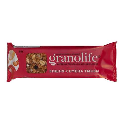 Батончик-гранола Granolife вишня семена тыквы в Билла
