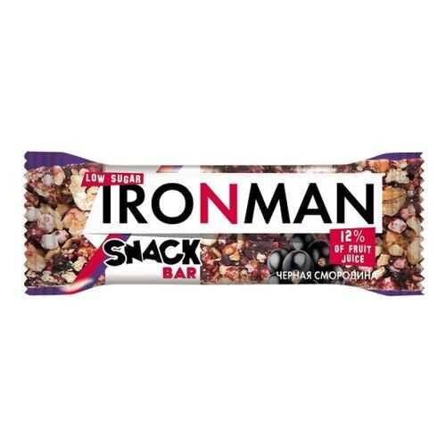 Батончик Snack Bar Ironman черная смородина и темная глазурь без сахара 40 г в Билла