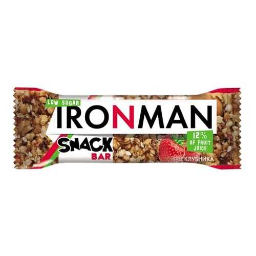 Батончик Snack Bar Ironman клубника и темная глазурь без сахара 40 г в Билла