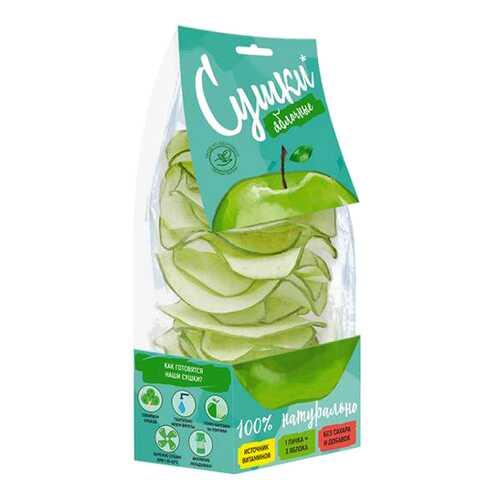 Чипсы фруктовые Биопродукты сушки из зеленого яблока 30 г в Билла
