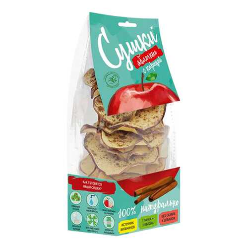 Чипсы фруктовые Биопродукты сушки яблочные с корицей 30 г в Билла