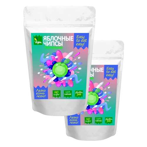 Чипсы фруктовые Easy to eat easy натуральные кисленькие яблочные 2 шт 60 г в Билла