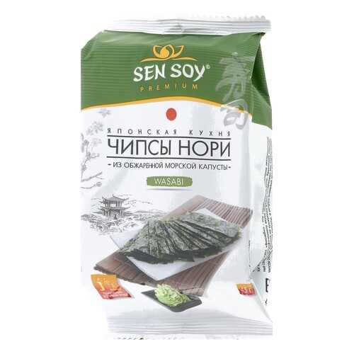 Чипсы нори wasabi Sen Soy из морской капусты 4.5 г в Билла
