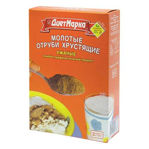 Отруби хрустящие ДиетМарка ржаные молотые 250 г в Билла