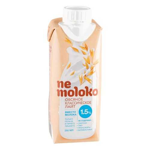 Напиток овсяный Ne moloko классический лайт 1.5% 250 мл в Билла