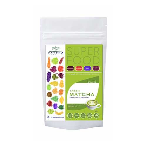 Зеленый матча Pattra Organic японский высокогорный чай сорт wakaki-hi 50 г в Билла