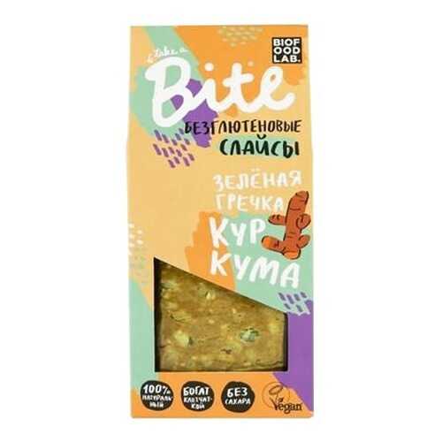 Хлебцы хрустящие Take a Bite слайсы из зеленой гречки с куркумой 100 г в Билла
