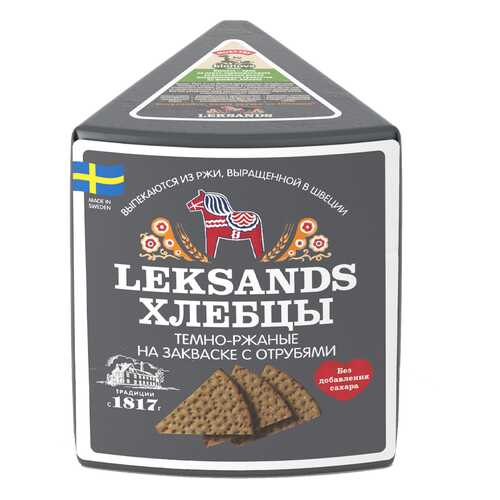 Хлебцы Leksands Ржаные на закваске с отрубями 200г в Билла