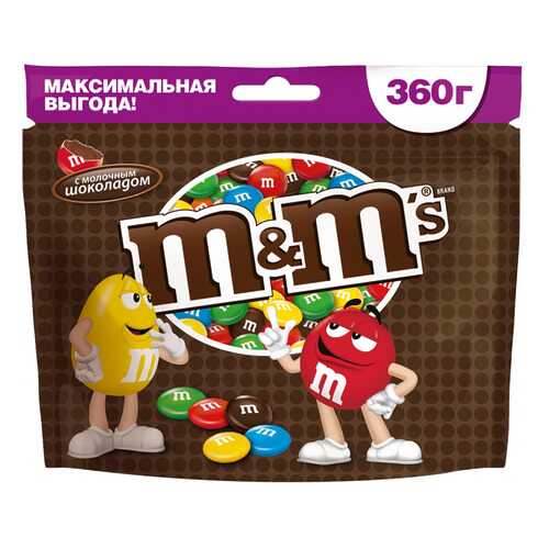 Драже M&M's с молочным шоколадом 360 г в Билла