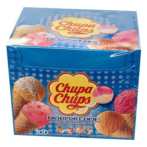 Карамель Chupa Chups мороженное ассорти 12 г 100 штук в Билла
