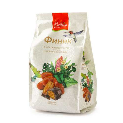 Конфеты Виваль Финик в шоколадной глазури со вкусом ирландских сливок 200г в Билла