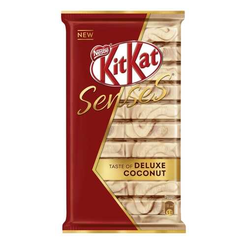 Шоколад белый и молочный Kit-Kat senses taste of deluxe coconut с хрустящей вафлей 112 г в Билла