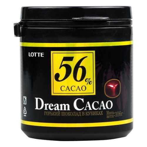 Шоколад горький Lotte dream cacao 56% в кубиках 106 г в Билла