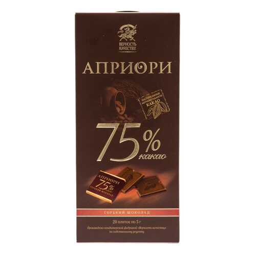 Шоколад горький Верность качеству априори 75% какао 100 г в Билла