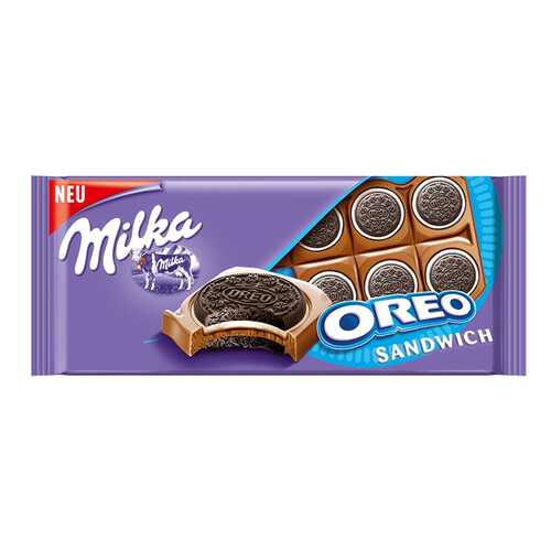 Шоколад Milka oreo sandwich 92 г в Билла
