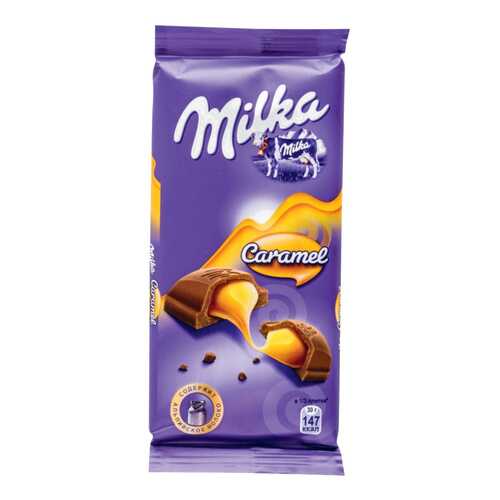 Шоколад молочный Milka с карамельной начинкой 90 г в Билла