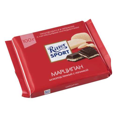 Шоколад тёмный Ritter Sport с начинкой марципан 100 г в Билла