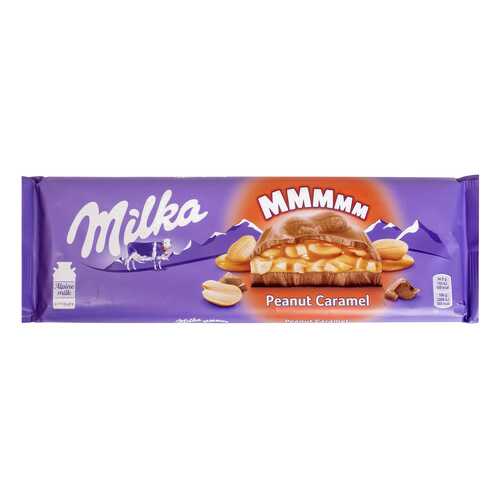 Шоколад трехслойный Milka арахис и карамель 276 г в Билла
