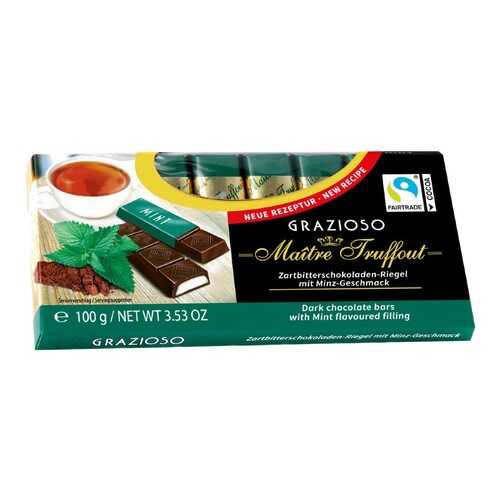 Темный шоколад Graziozo Maitre Truffout с мятой 100 г в Билла